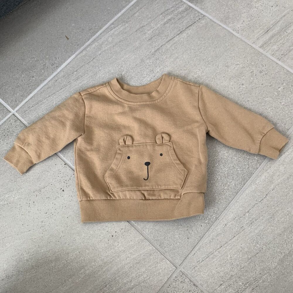 Baby Gap brown bear Sweater size 6-12 Infant Sweater